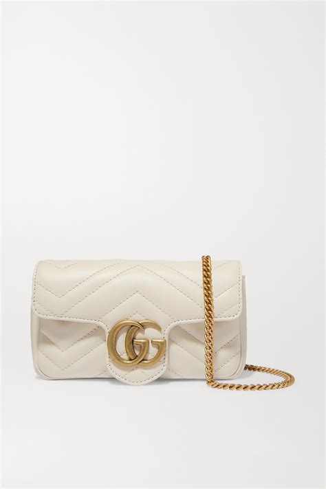 super mini gucci marmont white|gg marmont mini shoulder bag.